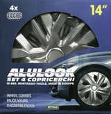 Cora Satz mit 4 14'' Alulook Raven Radkappen