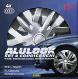 Cora Set 4 copricerchi 15'' Alulook Raven