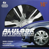 Cora Satz mit 4 Radkappen, 16 Zoll, Alulook Raven Mix