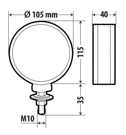 Lampa Loki-Led, luce ingombro 14 Led, doppia funzione, 12/24V - Rosso/Bianco 41461