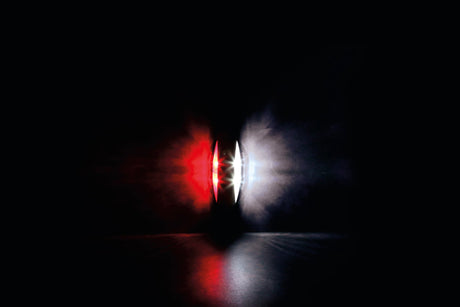 Lampa Luce supplementare a 4 Led bianco/rosso, 9/32V - Scocca nero 41477