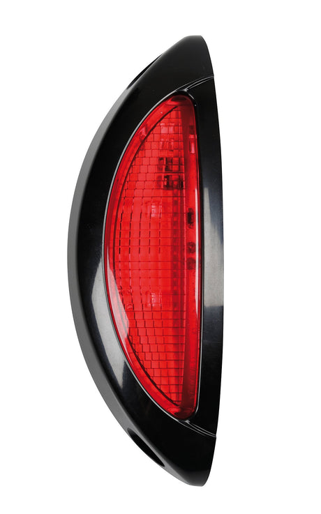 Lampa Luce supplementare a 4 Led bianco/rosso, 9/32V - Scocca nero 41477
