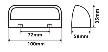 Lampa Fanale posteriore a Led, illuminazione targa e luce di posizione, 12/24V 41481