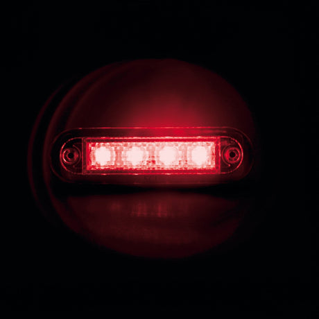 Lampa Premium, luce a 4 led, montaggio ad incasso, 12/24V - Rosso 41496