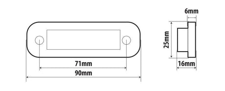 Lampa Premium, luce a 4 led, montaggio ad incasso, 12/24V - Rosso 41496
