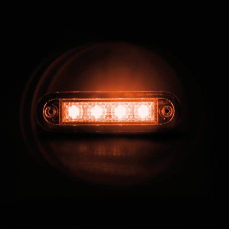 Lampa Premium, luce a 4 led, montaggio ad incasso, 12/24V - Arancio 41497