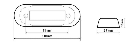 Lampa Premium, luce a 4 led, montaggio superficie, 12/24V - Verde 41503