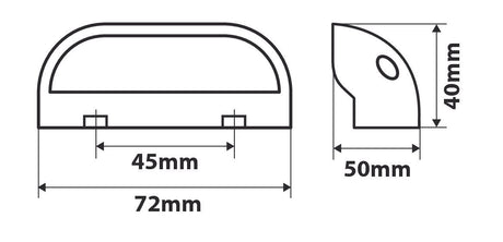 Lampa Fanale a Led smd, illuminazione targa, 10/30V 1504 41504