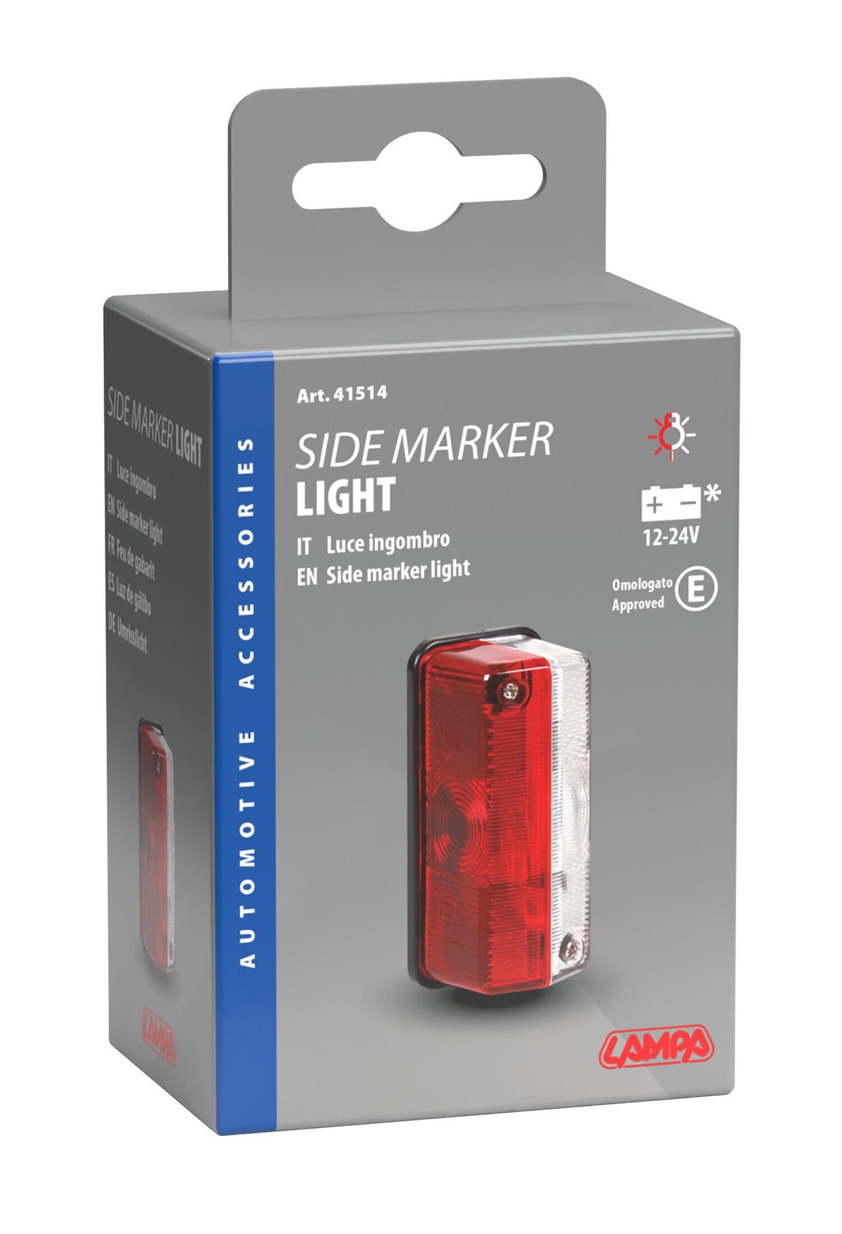 Lampa Luce ingombro, 12/24V - Bianco/Rosso 41514