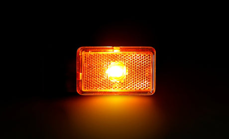 Lampa Luce ingombro con catarifrangente e staffa, 12/24V - Arancio 41519