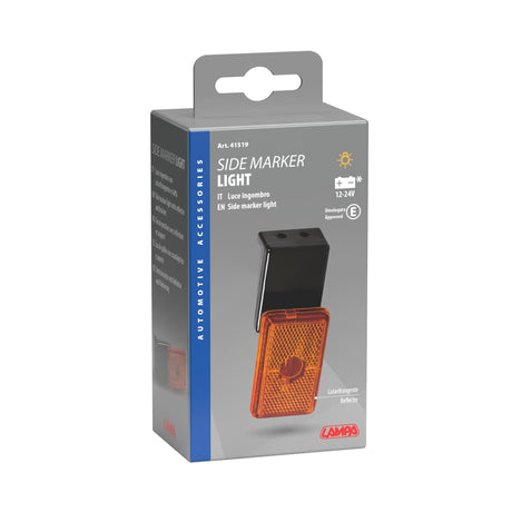 Lampa Luce ingombro con catarifrangente e staffa, 12/24V - Arancio 41519