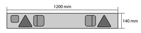 Lampa Barra per segnaletica posteriore 12V - 120x14 cm 41520