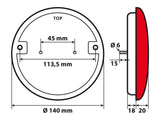 Lampa Fanale rotondo retronebbia Led, 12/24V 41527