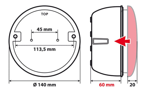 Lampa Scocca per fanali rotondi posteriori a Led 41533
