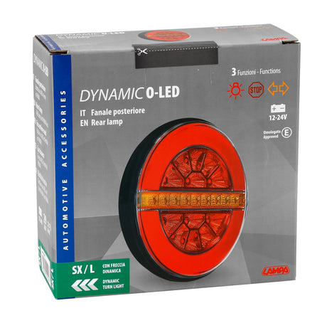 Lampa Dynamic O-Led, Fanale posteriore, 3 funzioni, 12/24V - Sinistro 41546