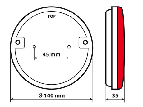 Lampa Dynamic O-Led, Fanale retronebbia, 3 funzioni, 12/24V - Sinistro 41550