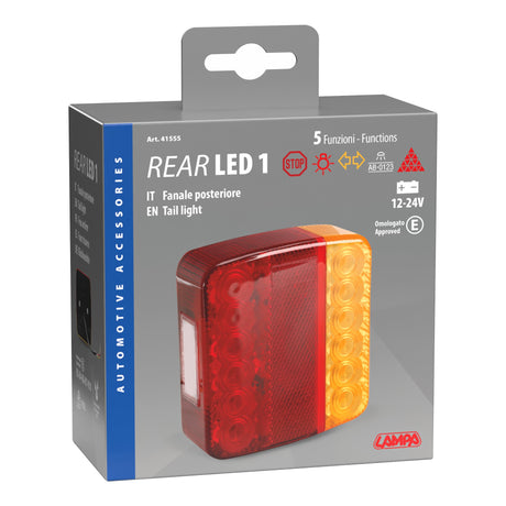Lampa Rear Led 1, fanale posteriore a Led, 5 funzioni, 12/24V 41555