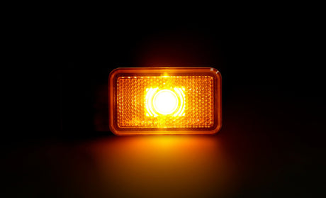 Lampa Luce ingombro con catarifrangente e staffa - 1 Led - 12/24V - Arancio 41561