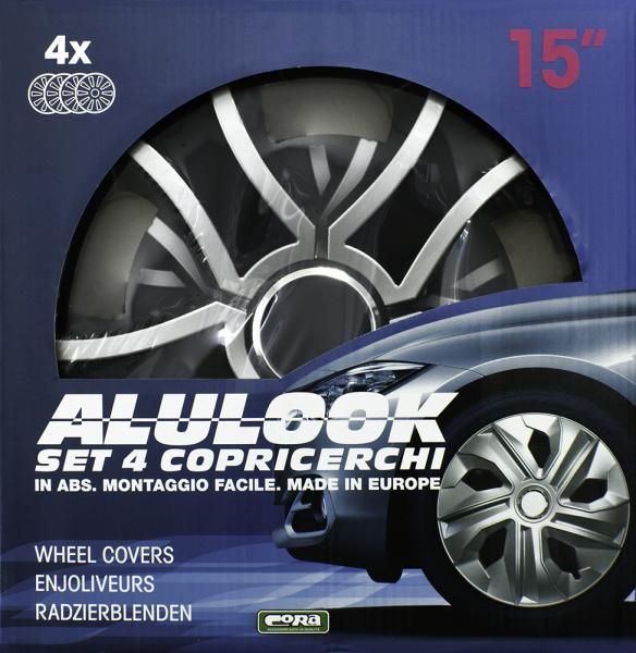 Cora Set 4 copricerchi 15'' Alulook Bis Mix