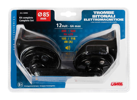 Lampa Avvisatore acustico bitonale,  85 mm - 12V 42005
