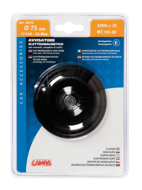 Lampa Avvisatore acustico  75 mm, 12V 42010