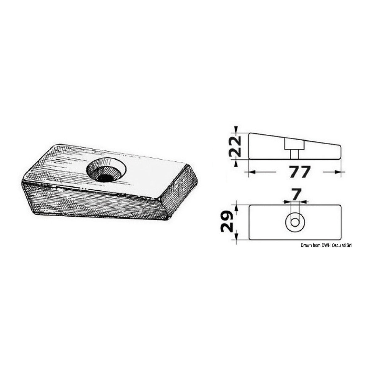 Osculati Anode für Mercury ab 35/300 PS 2- und 4-Takt