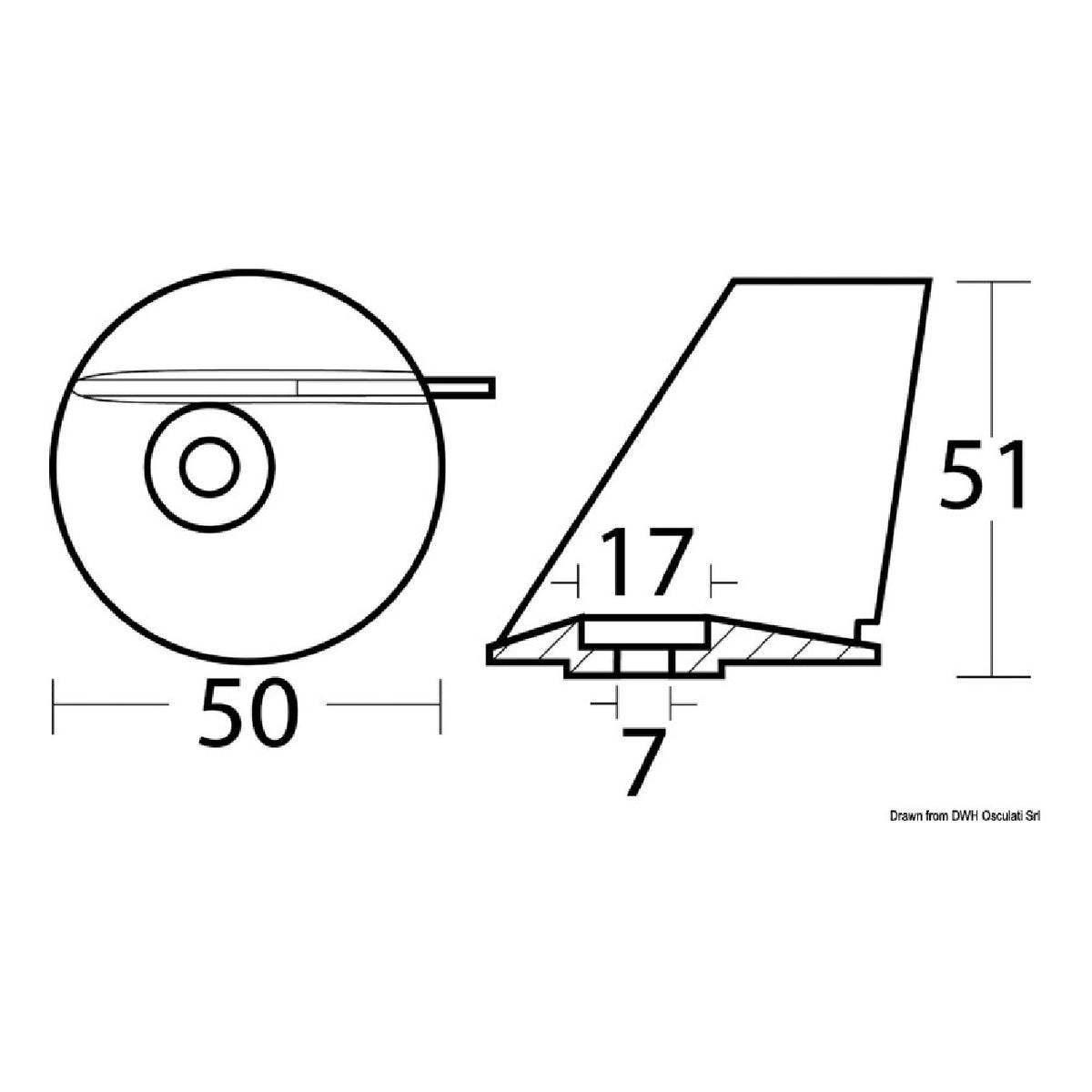 Osculati Pinna per 35/40 HP 43.640.01