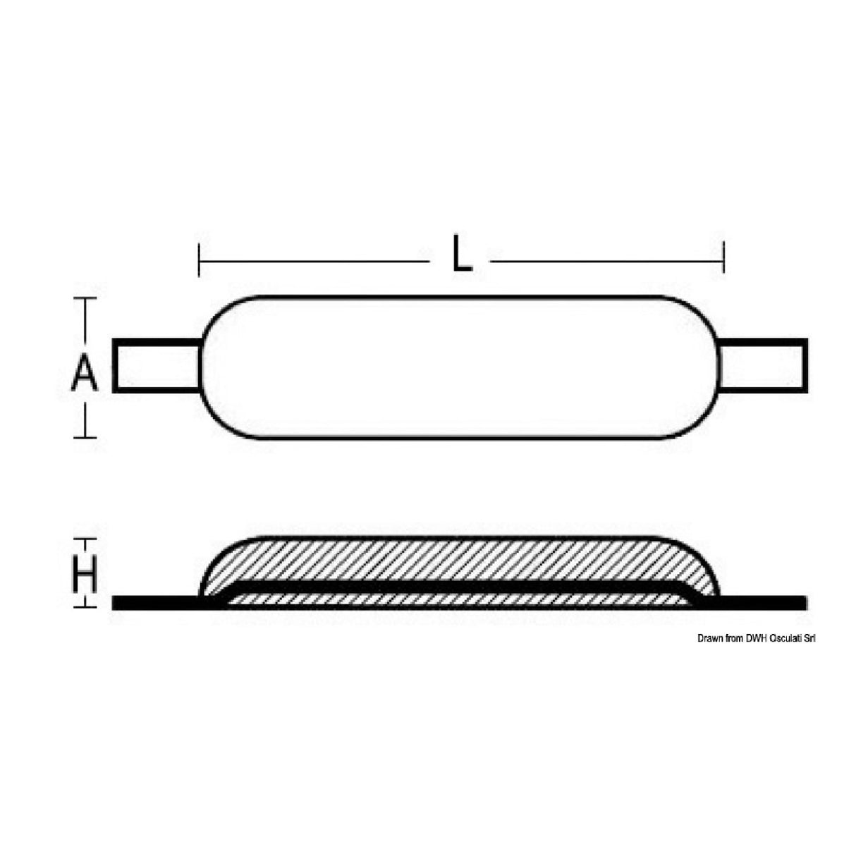 Osculati Magnesiumanode zum Schweißen 43.908.02