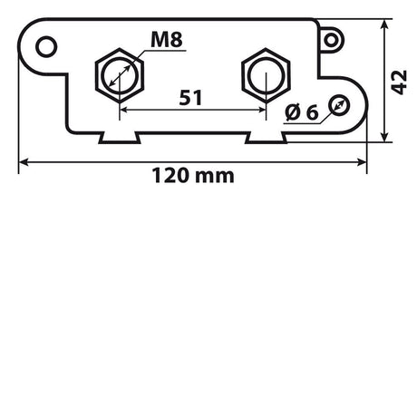 Lampa Porta fusibile tipo ANL con coperchio 45009