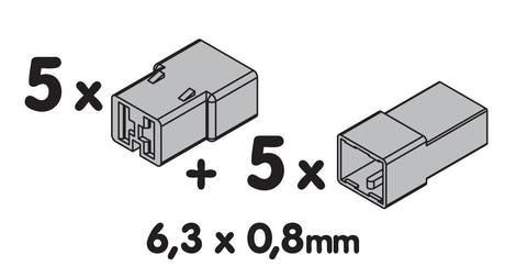 Lampa Kit 10 connettori rapidi a 2 vie per terminali non isolati 45059