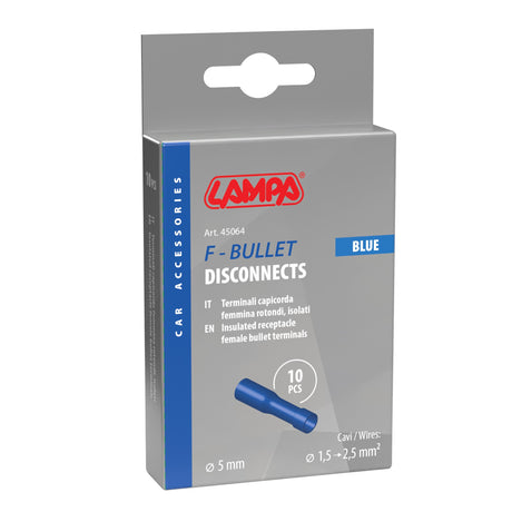 Lampa 10 terminali - capicorda femmina rotondi - Blu 45064