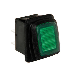 Lampa Interruttore impermeabile con spia a Led - 12/24V - Verde 45533