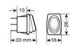 Lampa Micro interruttore impermeabile con spia a Led - 12/24V - Rosso 45535