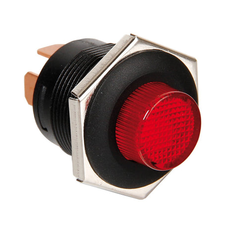 Lampa Interruttore a pulsante con spia a Led - 12/24V - Rosso 45538