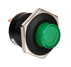 Lampa Interruttore a pulsante con spia a Led - 12/24V - Verde 45539