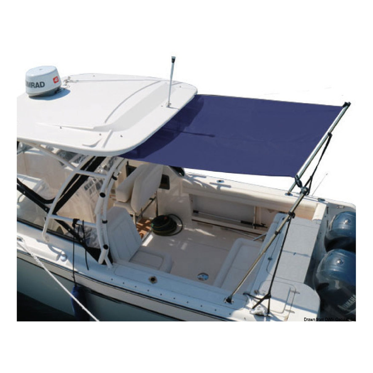 Oceansouth T-Top-Verlängerungsmarkise Blau MA 045H