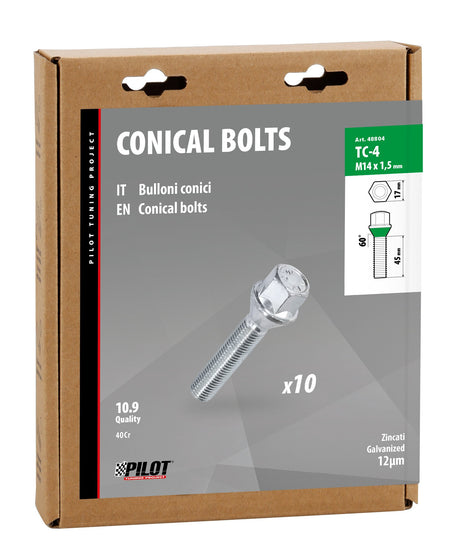 Pilot Set 10 bulloni conici - TC4 - D/Blister