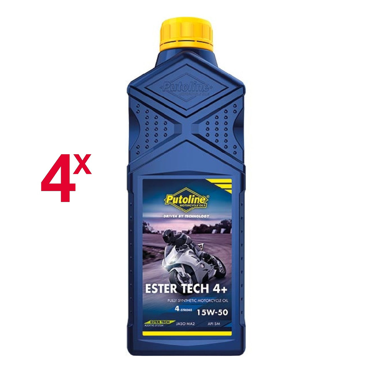 4 litros de aceite de motor para motocicleta Putoline ESTER TECH 4+ 15W-50