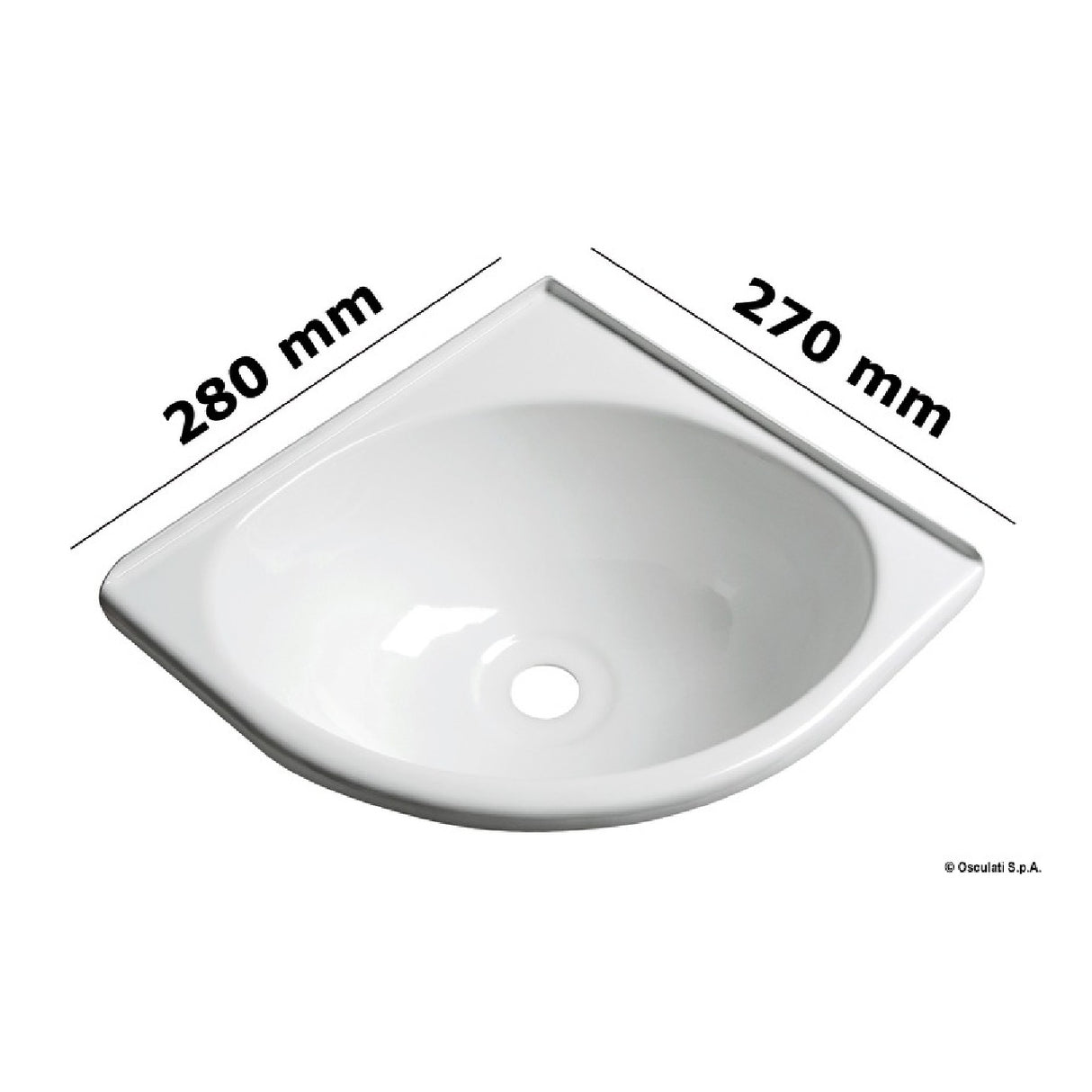 Osculati Fregadero Triangular ABS 50.270.47