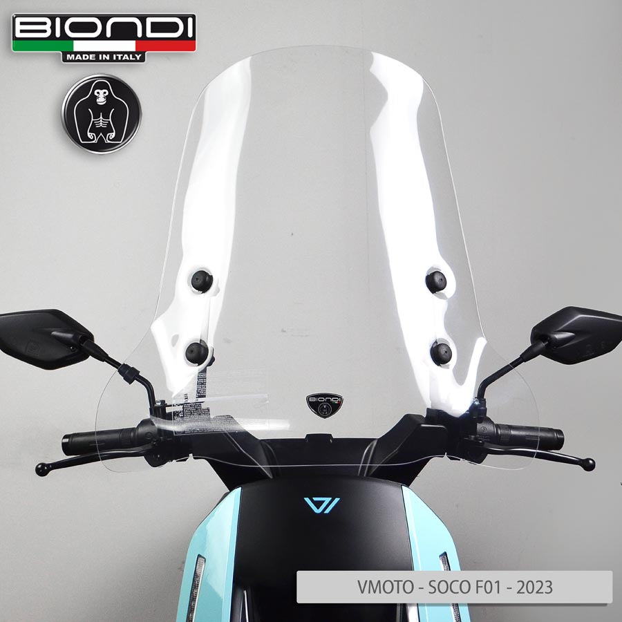 Biondi Parabrezza Pro Trasparente + Attacchi Piaggio NRG mc2 50 1997-2000