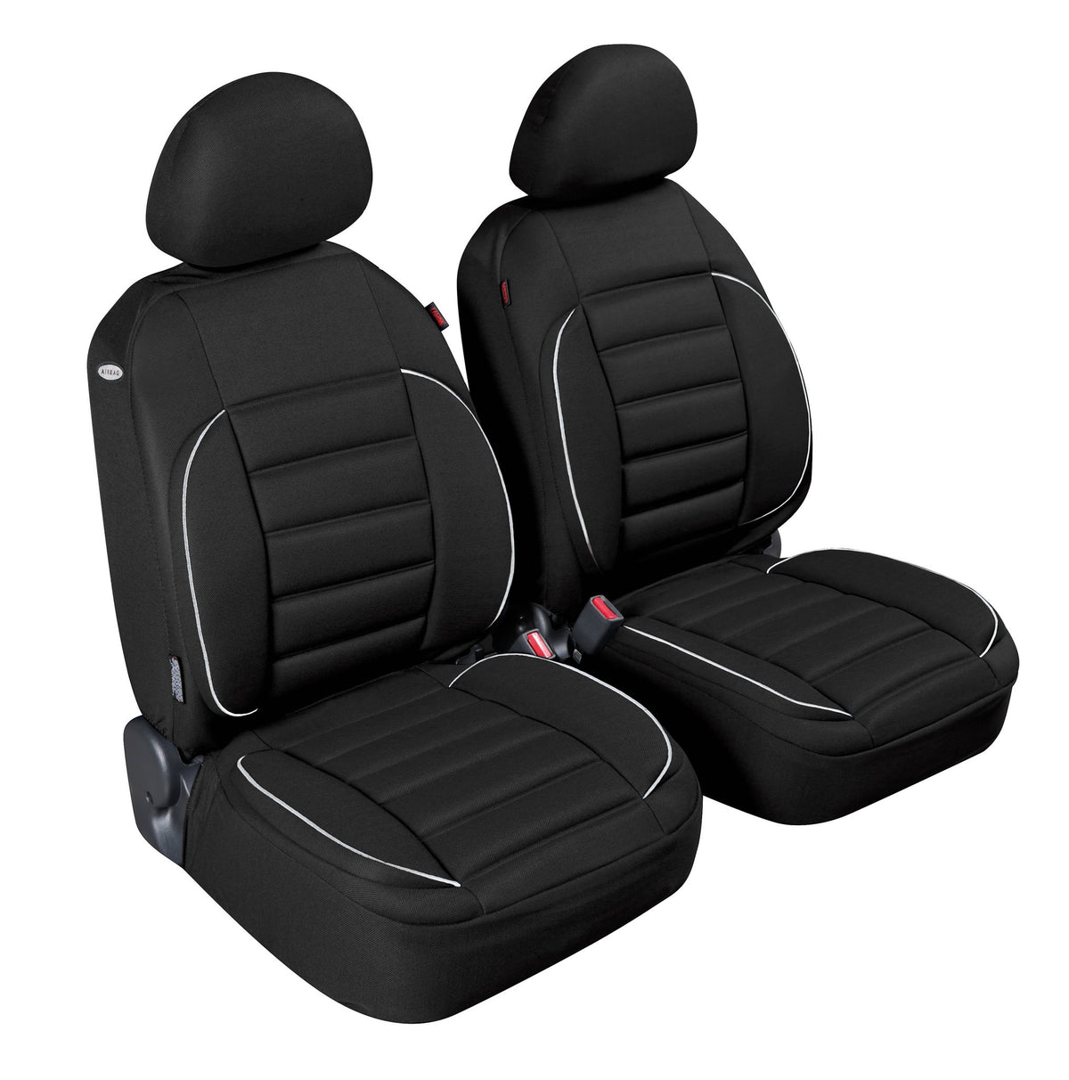 De-Luxe Sport Edition, pareja de fundas para asientos delanteros - Negro