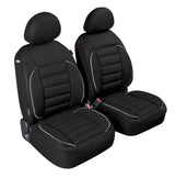 De-Luxe Sport Edition, pareja de fundas para asientos delanteros - Negro