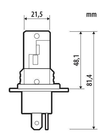 Pilot 12V Halo Led Venus Series Quick-Fit - (H4-H19) - 21W - P43t / PU43t-3 - 1 pz - Scatola