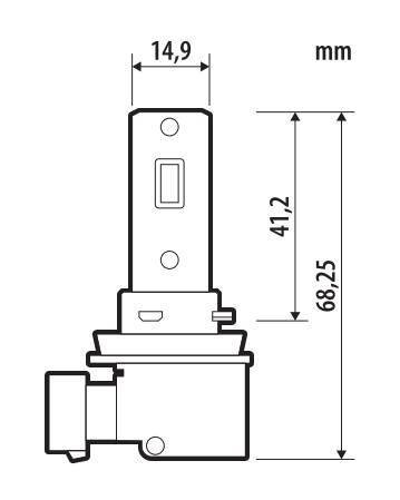 Pilot 12V Halo Led Venus Series Quick-Fit - (H8-H9-H11) - 10W - PGJ19-X - 1 pz - Scatola