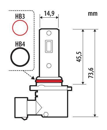 Pilot 12V Halo Led Venus Series Quick-Fit - (HB3-HB4) - 10W - P20d / P22d - 1 pz - Scatola