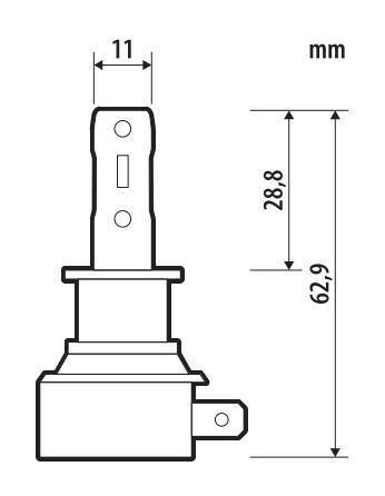 Pilot 12V Halo Led Hyper Series Quick-Fit - (H3) - 15W - PK22s - 1 pz - Scatola