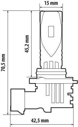 Pilot 12V Halo Led Alien Series Quick-Fit - (HIR2 9012) - 35W - PX22d - 1 pz - Scatola