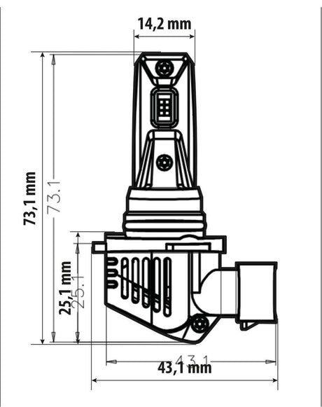 Pilot 12V Halo Led Cyber Series Quick-Fit - (HB3-HB4) - 36W - P20d/P22d - 1 pz - Scatola
