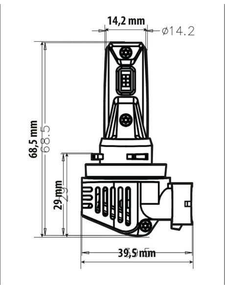 Pilot 12V Halo Led Cyber Series Quick-Fit - (H11) - 36W - PGJ19-2 - 1 pz - Scatola