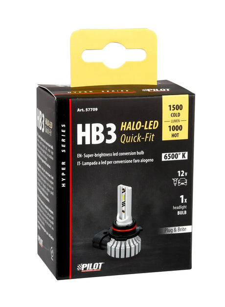 Pilot 12V Halo Led Hyper Series Quick-Fit - (HB3) - 15W - P20d - 1 pz - Scatola
